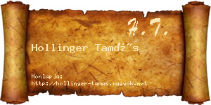 Hollinger Tamás névjegykártya