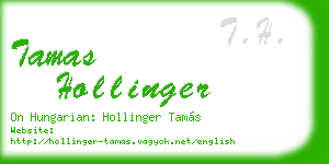tamas hollinger business card